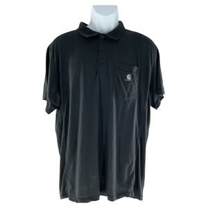 Carhartt Polo Shirt Mens L Relaxed Fit Short Sleeve Chest Pocket Preppy Pullover